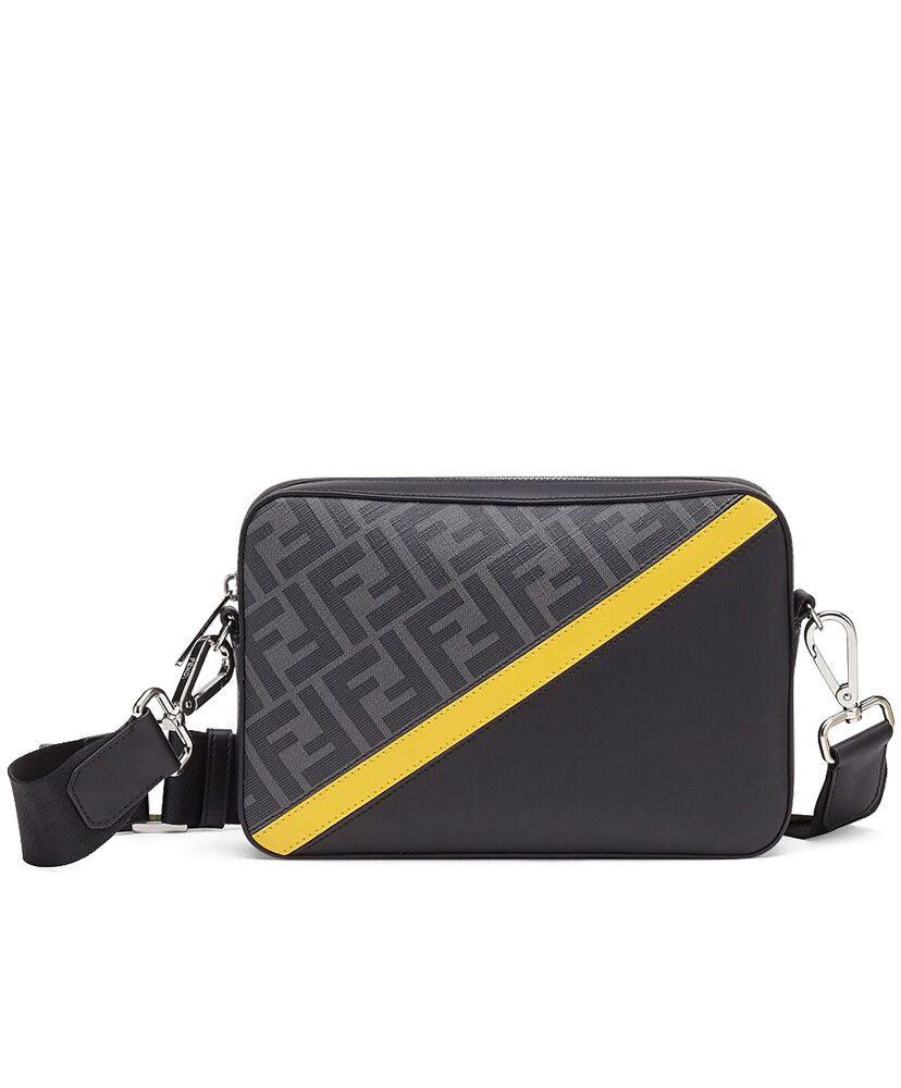 Fendi Camera Case Fabric Bag 7M0286 Coffee/Black/Yellow